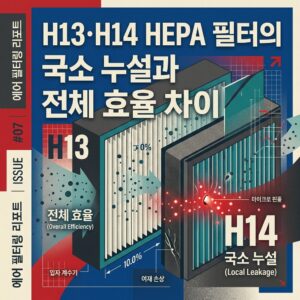 ai thumbnail poster H13·H14 HEPA 필터의 국소 누설과 전체 효율 차이 1788348984